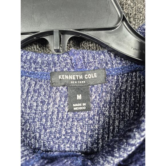 Kenneth Cole New York Sweater Womens Medium Blue Hooded Pullover Long Sleeve - Picture 2 of 8